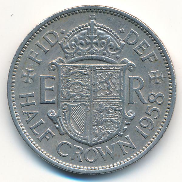Великобритания, 1/2 кроны (1958 г.)