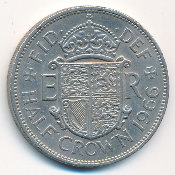 Великобритания, 1/2 кроны (1966 г.)