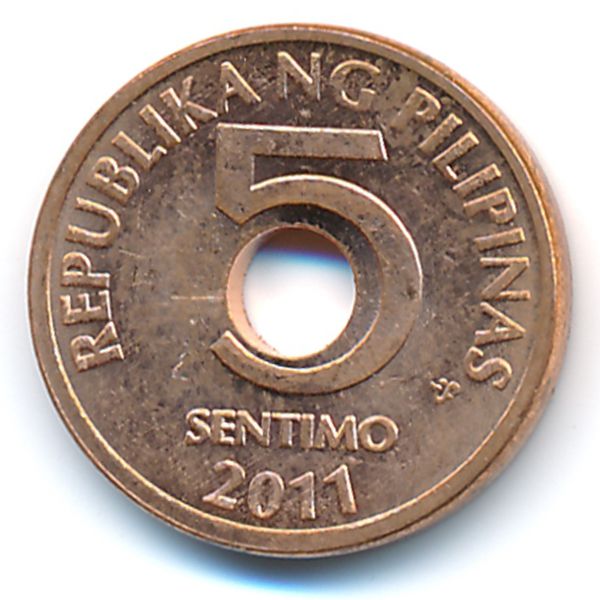 Филиппины, 5 сентимо (2011 г.)