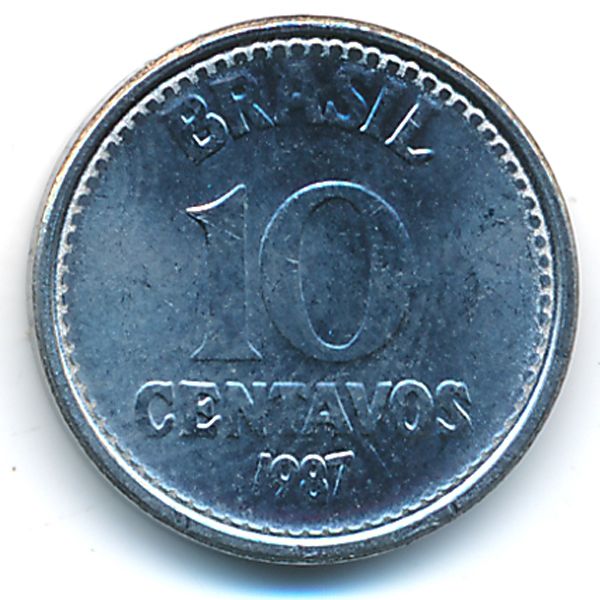Бразилия, 10 сентаво (1987 г.)