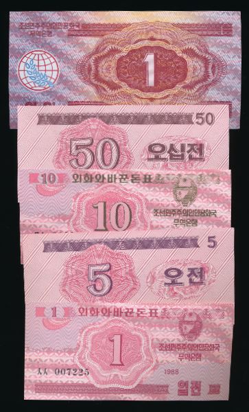 Северная Корея, Набор банкнот