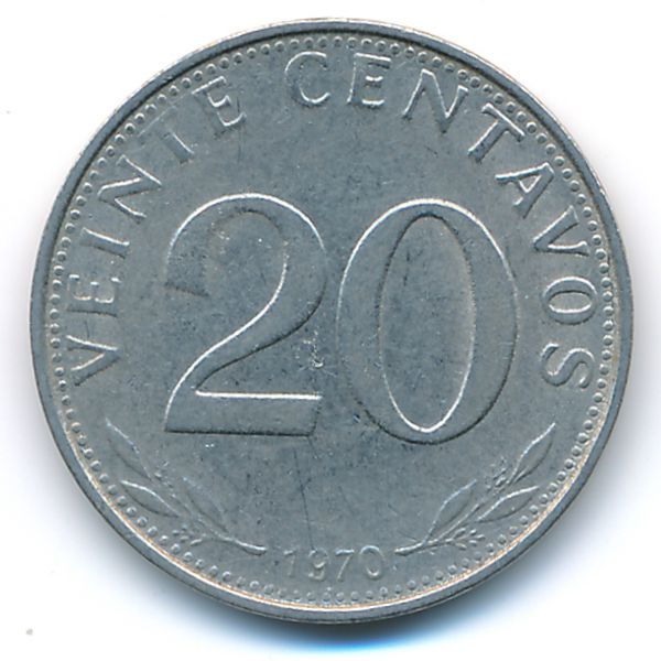 Боливия, 20 сентаво (1970 г.)