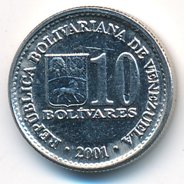 Венесуэла, 10 боливар (2001 г.)