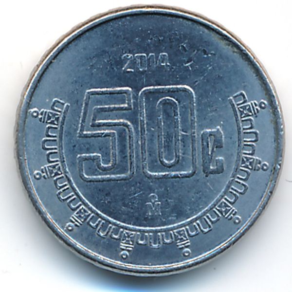 Мексика, 50 сентаво (2014 г.)