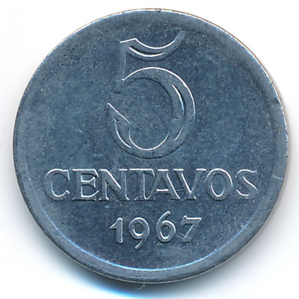 Бразилия, 5 сентаво (1967 г.)