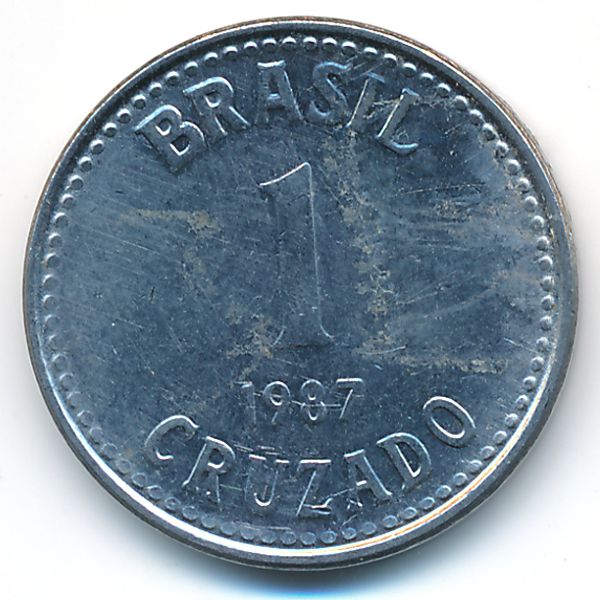 Бразилия, 1 крузадо (1987 г.)