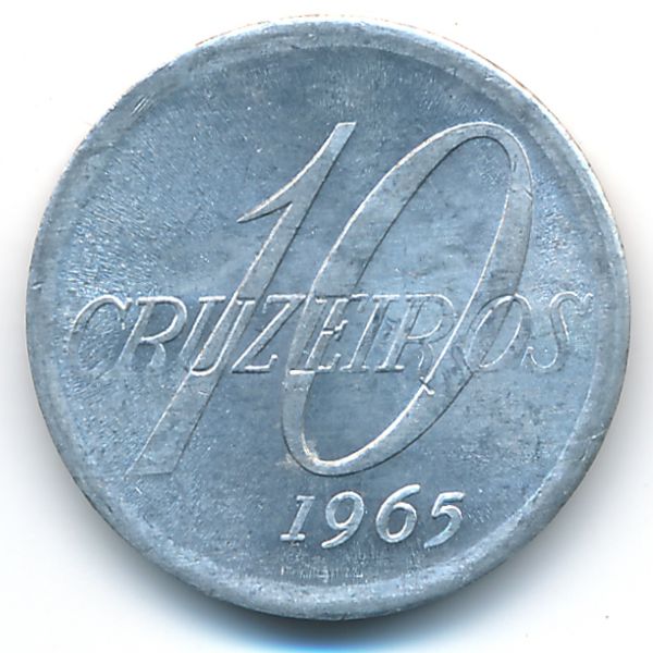 Бразилия, 10 крузейро (1965 г.)