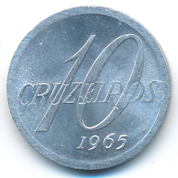 Бразилия, 10 крузейро (1965 г.)