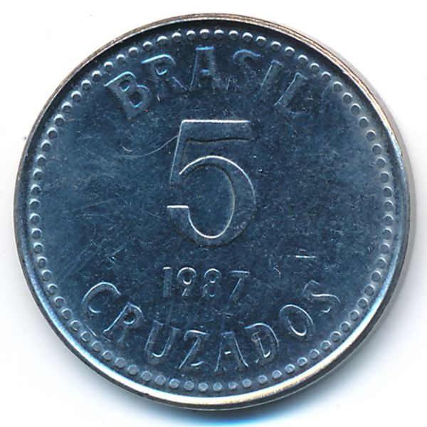 Бразилия, 5 крузадо (1987 г.)