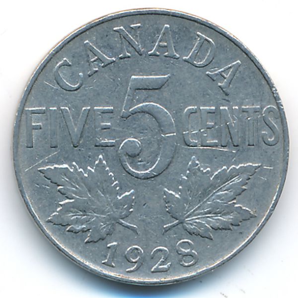 Канада, 5 центов (1928 г.)