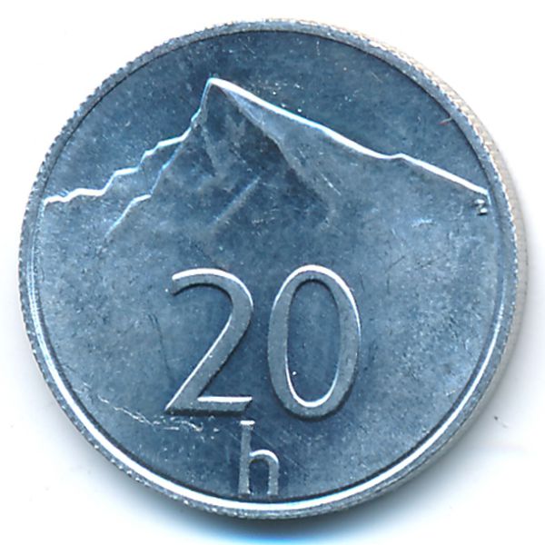 Словакия, 20 гелеров (2001 г.)