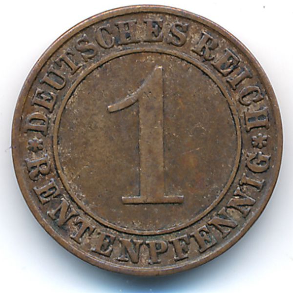 Веймарская республика, 1 рентенпфенниг (1923 г.)