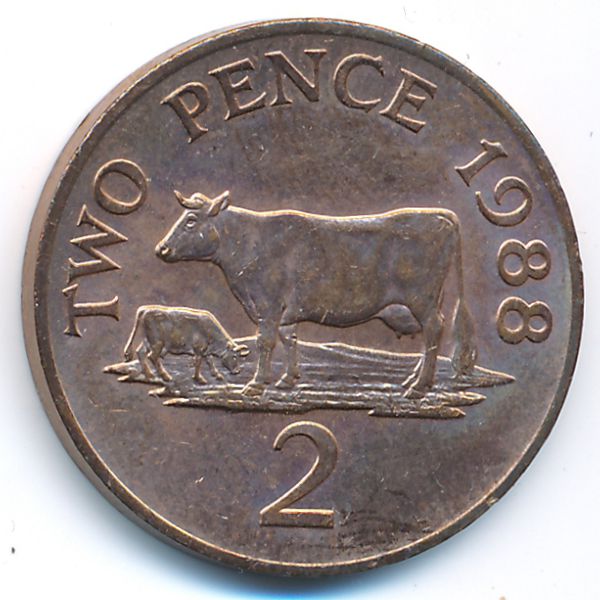 Гернси, 2 пенса (1988 г.)