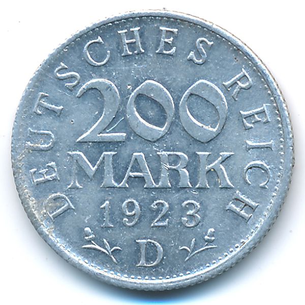 Веймарская республика, 200 марок (1923 г.)