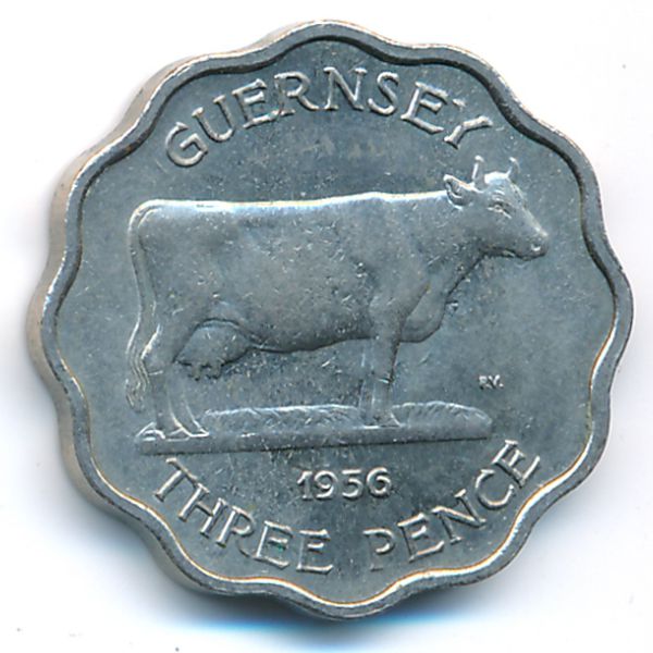 Гернси, 3 пенса (1956 г.)