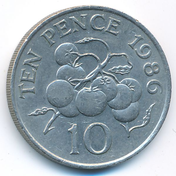 Гернси, 10 пенсов (1986 г.)