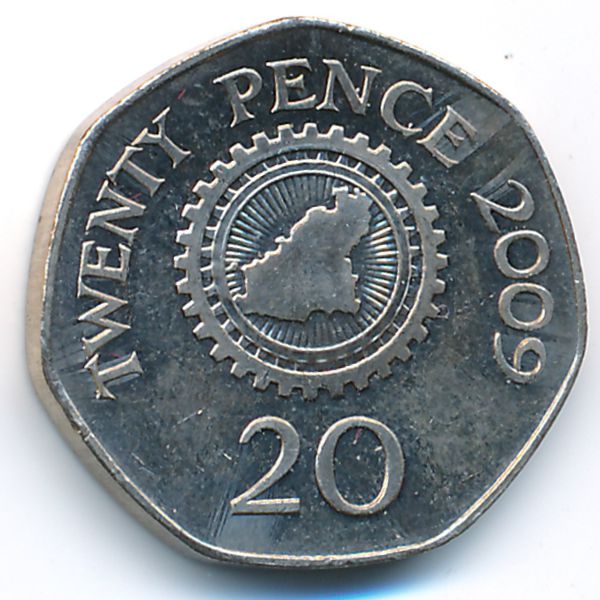 Гернси, 20 пенсов (2009 г.)