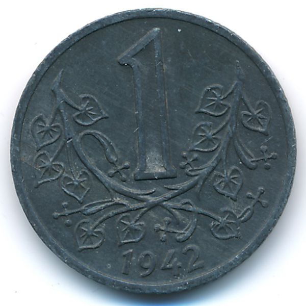 Богемия и Моравия, 1 крона (1942 г.)