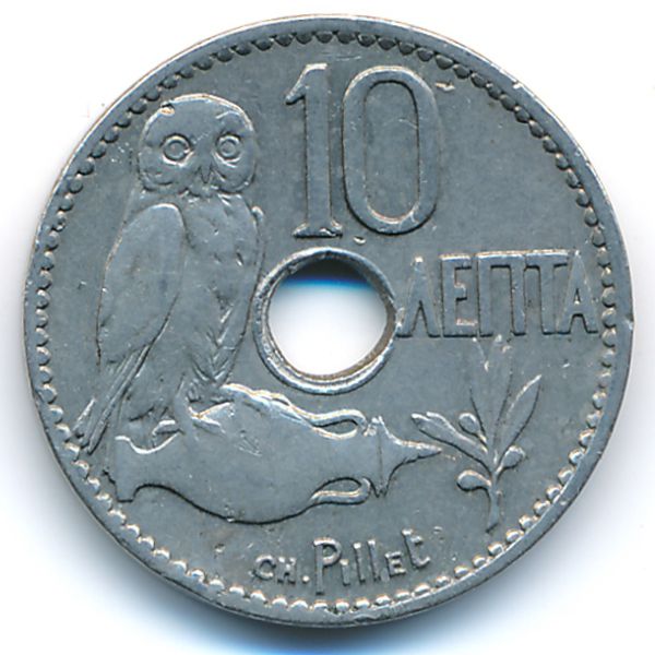Греция, 10 лепт (1912 г.)