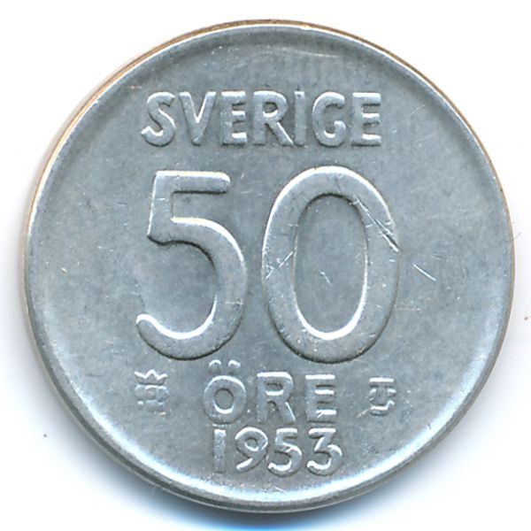 Швеция, 50 эре (1953 г.)
