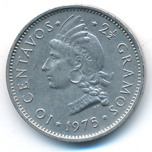 Доминиканская республика, 10 сентаво (1975 г.)