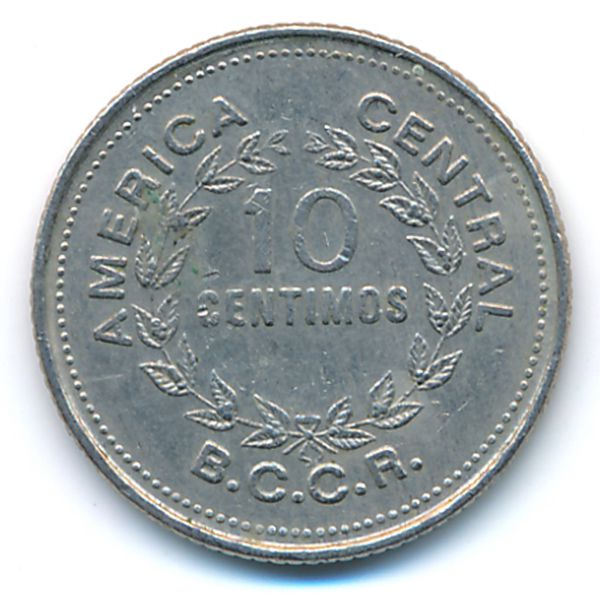 Коста-Рика, 10 сентимо (1976 г.)