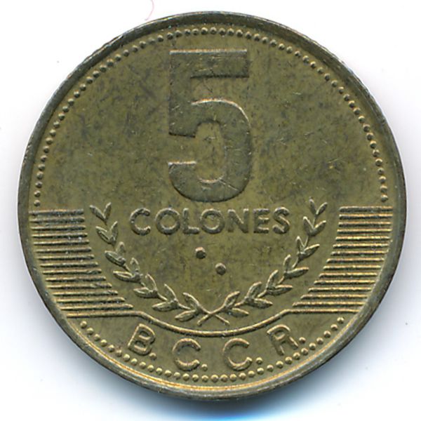 Коста-Рика, 5 колон (2001 г.)