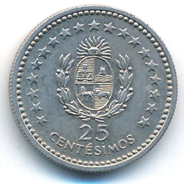 Уругвай, 25 сентесимо (1960 г.)