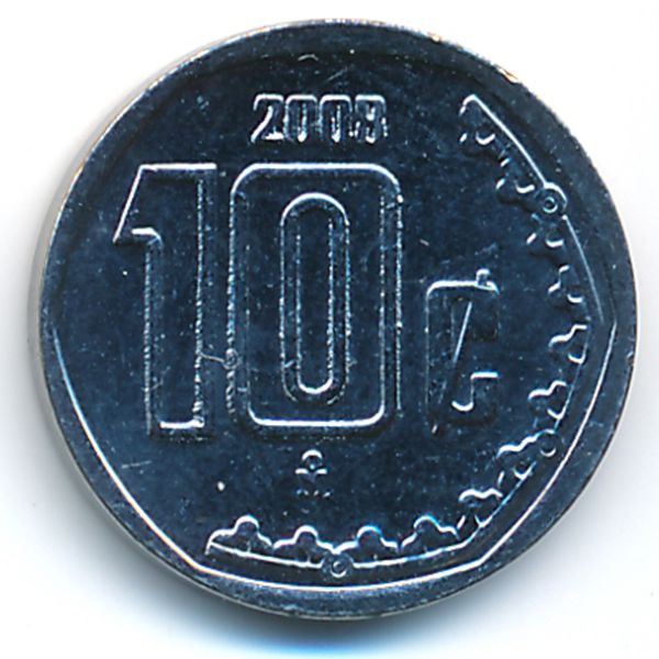 Мексика, 10 сентаво (2008 г.)
