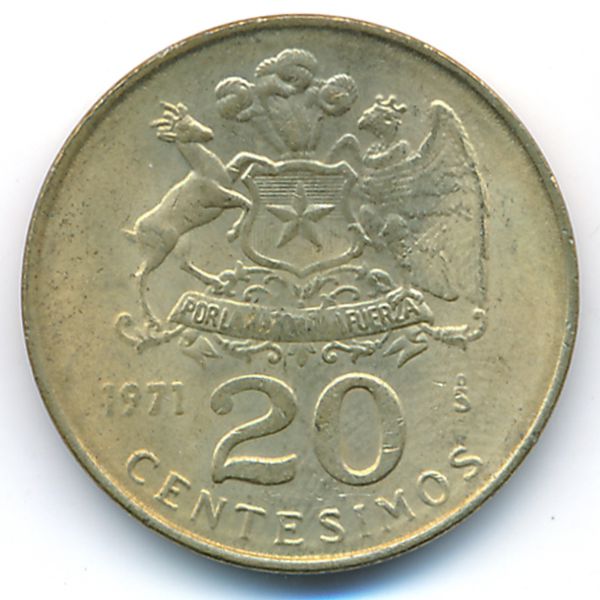 Чили, 20 сентесимо (1971 г.)