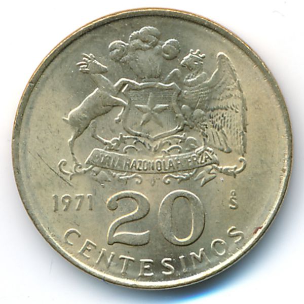 Чили, 20 сентесимо (1971 г.)