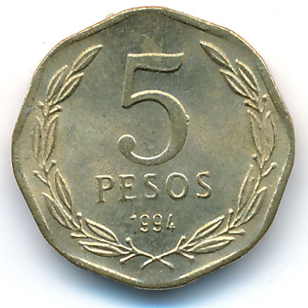 Чили, 5 песо (1994 г.)
