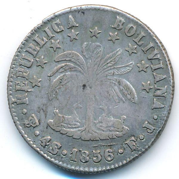 Боливия, 4 соля (1856 г.)