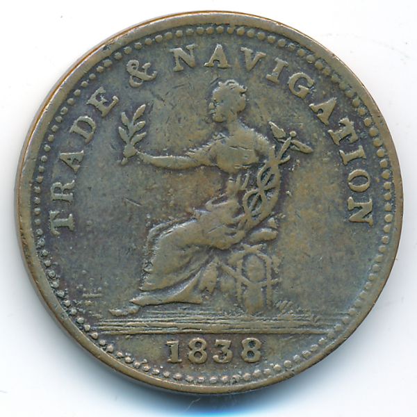 Новая Шотландия, 1 пенни (1838 г.)