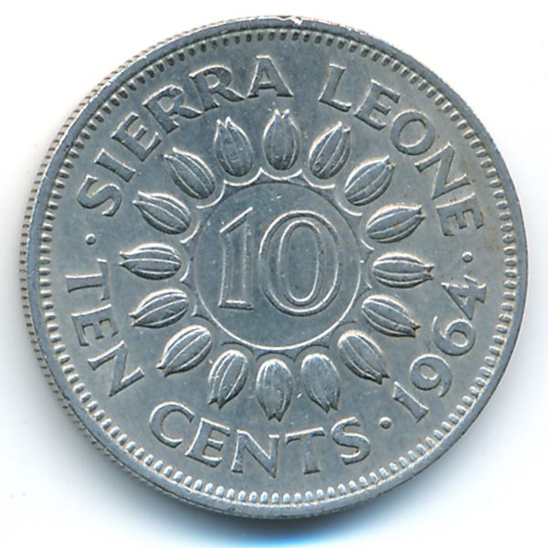 Сьерра-Леоне, 10 центов (1964 г.)