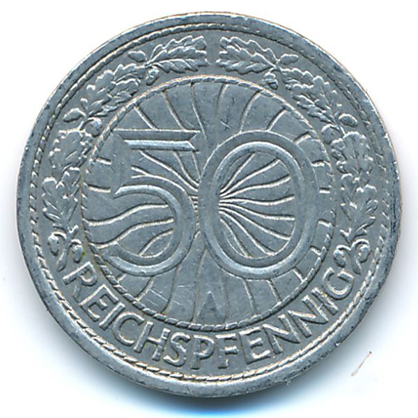 Веймарская республика, 50 рейхспфеннигов (1927 г.)