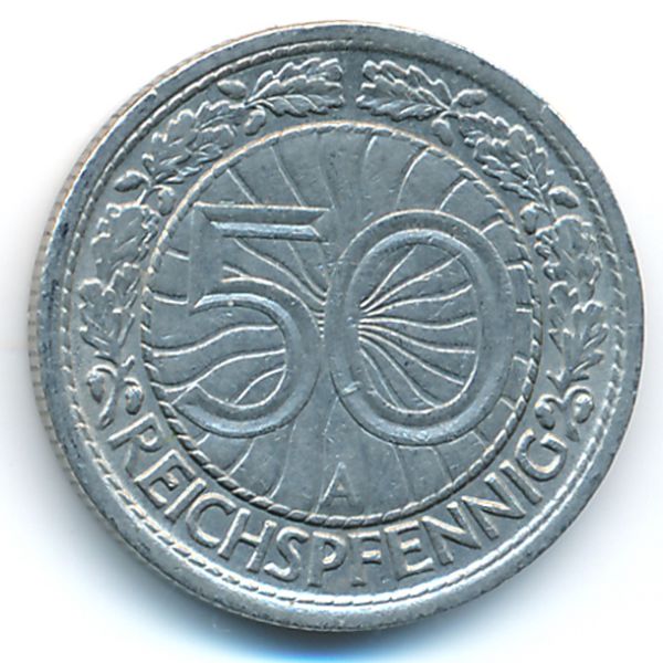 Веймарская республика, 50 рейхспфеннигов (1931 г.)