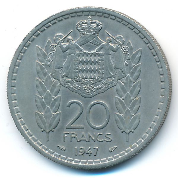 Монако, 20 франков (1947 г.)