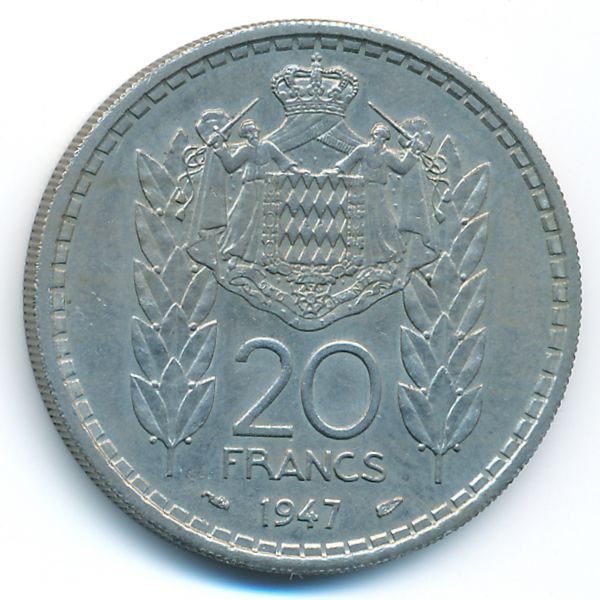 Монако, 20 франков (1947 г.)