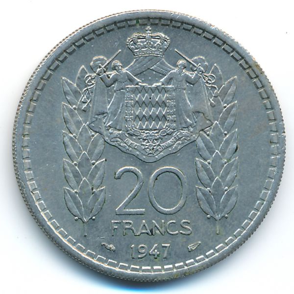 Монако, 20 франков (1947 г.)