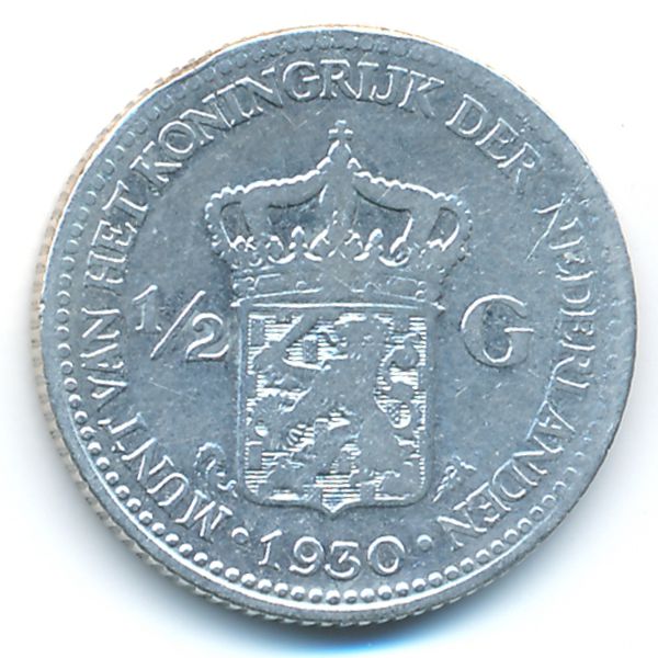 Нидерланды, 1/2 гульдена (1930 г.)