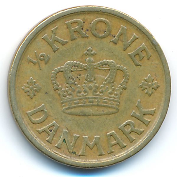Дания, 1/2 кроны (1924 г.)
