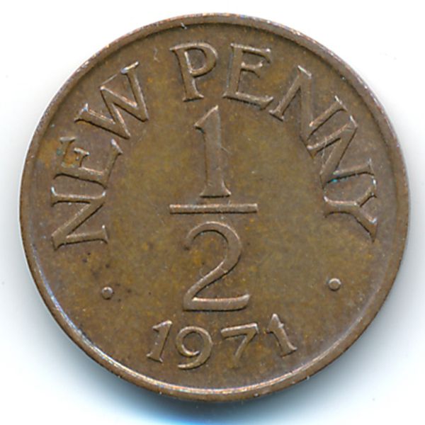 Гернси, 1/2 нового пенни (1971 г.)