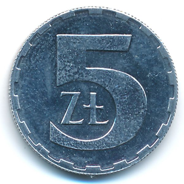 Польша, 5 злотых (1990 г.)