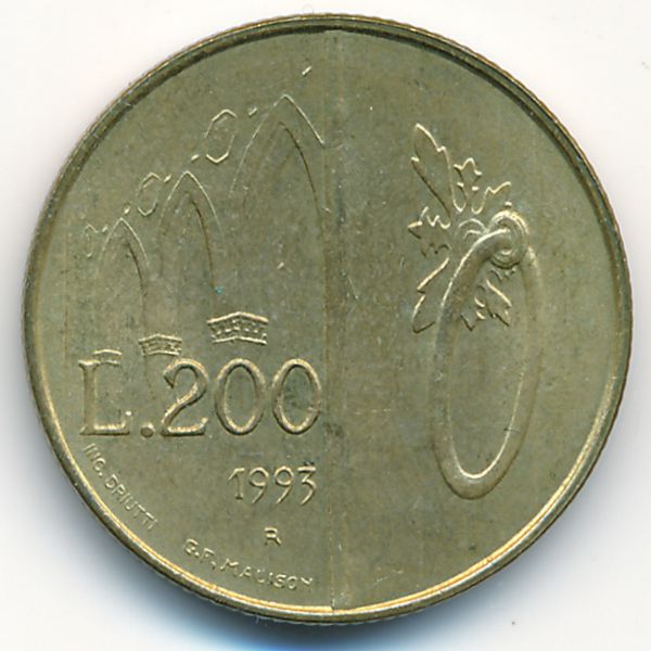 Сан-Марино, 200 лир (1993 г.)