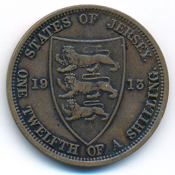 Джерси, 1/12 шиллинга (1913 г.)