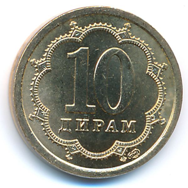 Таджикистан, 10 дирам (2006 г.)