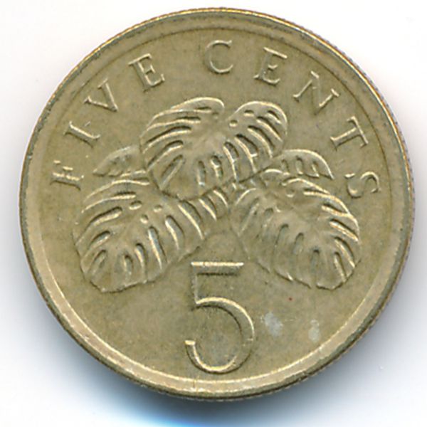 Сингапур, 5 центов (1990 г.)