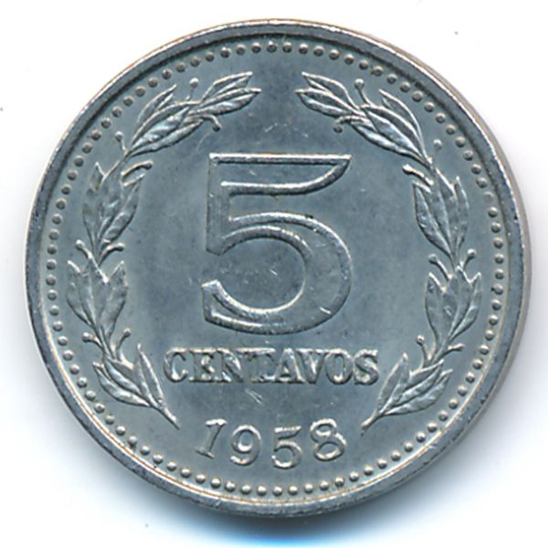Аргентина, 5 сентаво (1958 г.)