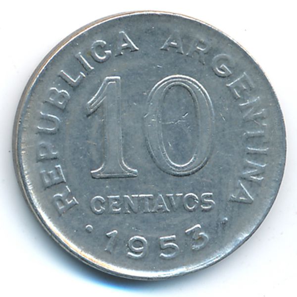 Аргентина, 10 сентаво (1953 г.)